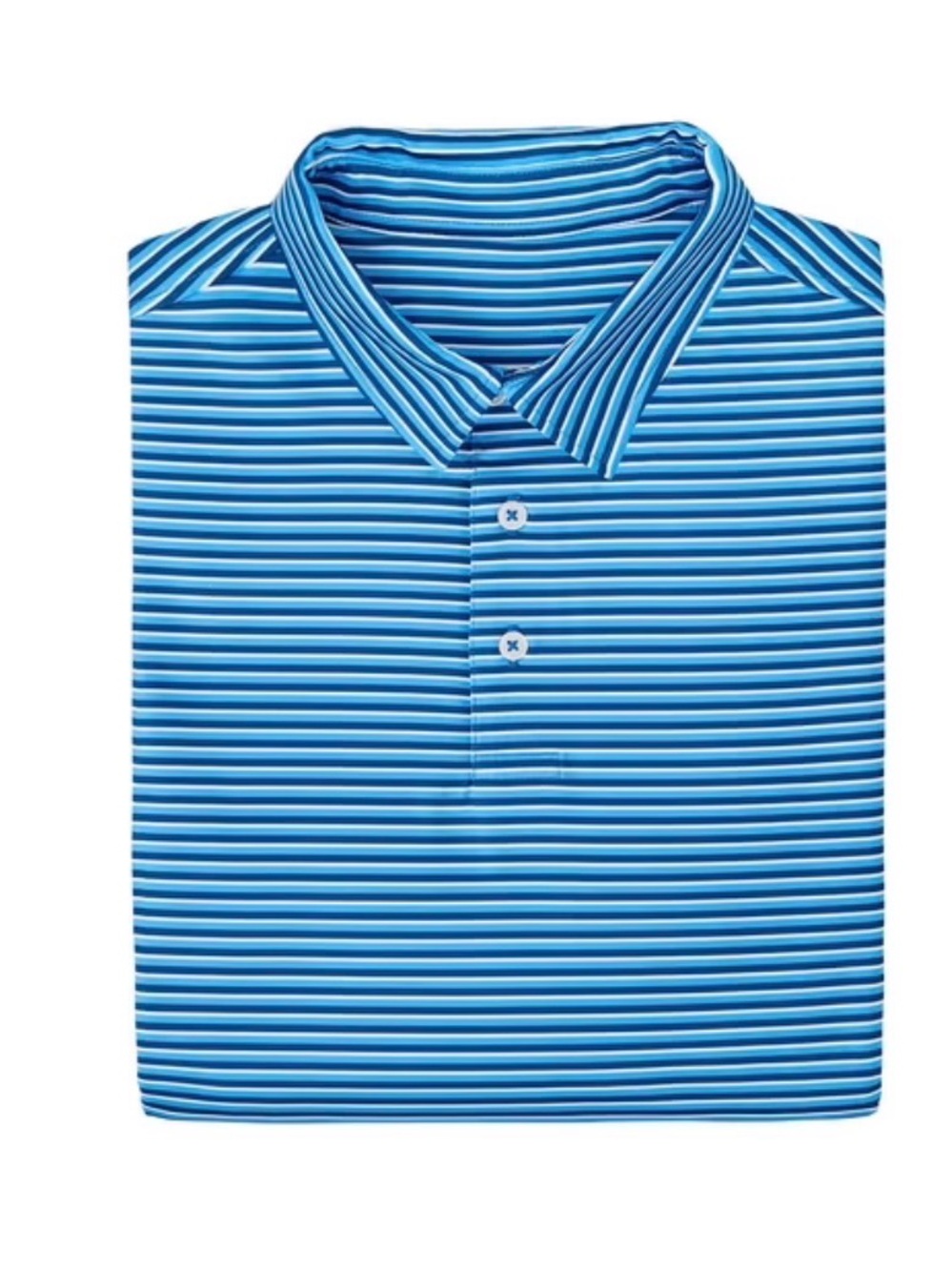 NWT! Men's Member's Mark Blue Striped Short Sleeve Patterned Polo 4XL
